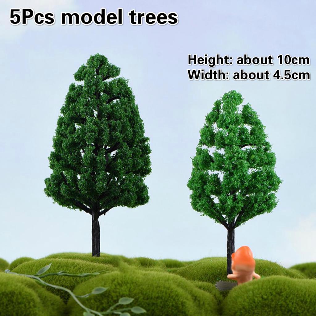 5 шт. 1:75-100 Искусственные деревья Модель Зеленое растение для Диорамы Железной дороги Поезда Варгейма Парка Пейзажа Декорации 5pcs зелёный