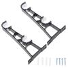  Curtain Rod Bracket,Adjustable Curtain Rod Holder,Double Curtain Brackets Wall Mount Curtain Rod Hook for Living Room