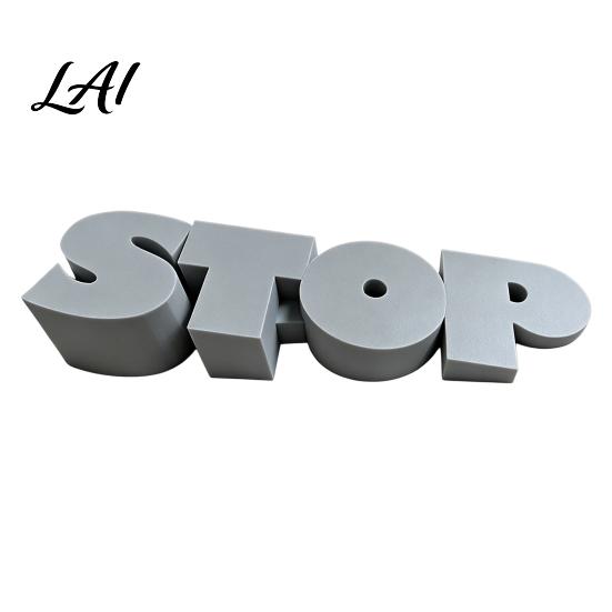 Decorative Office Desk Decor 3D Printed Door Stopper for Bottom of Door STOP Letter Non-Slip Stop Heavy Duty Floor Holder Wedge Home Office Doorstop