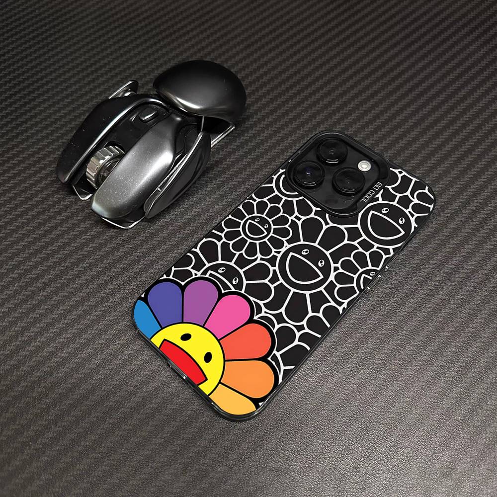 Japanese Artisti M-murakami T-takash Art Colorful Colorful Phone Case For iPhone 17 16 15 14 13 12 11 Pro Max Plus Matte Cover