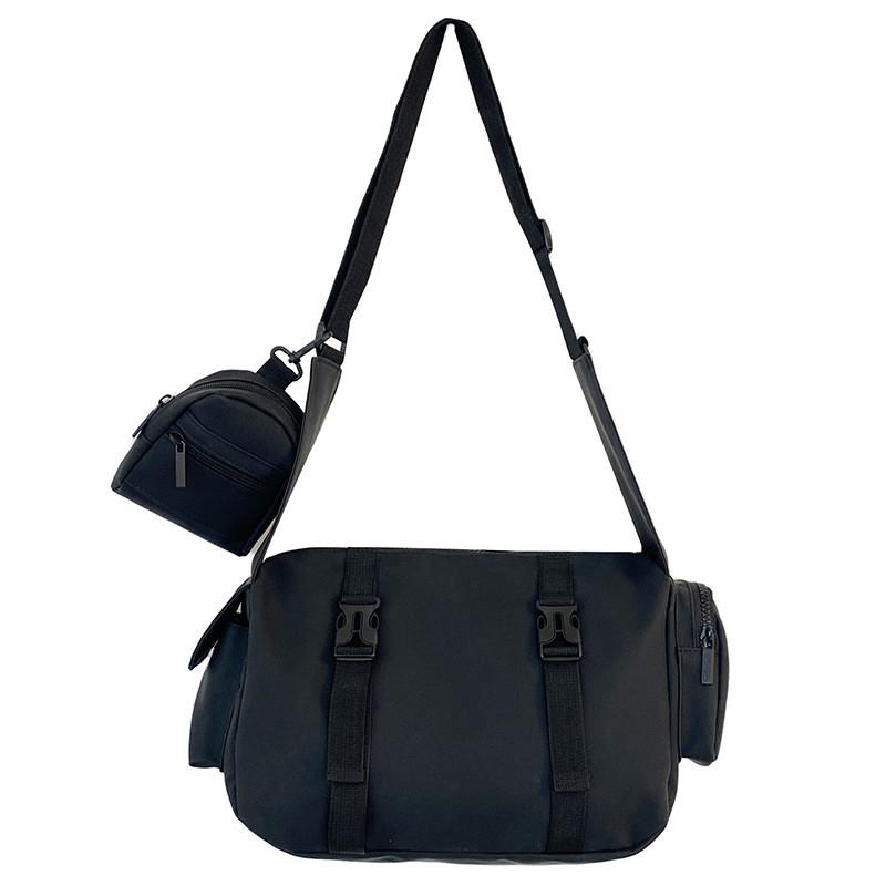 Kids Solid Simple Color Large Capacity Shoulder Bag With Breathable Material