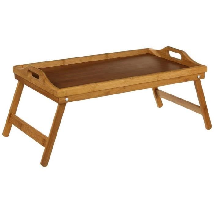 Bedside Breakfast Tray - Bamboo - Foldable - Rectangular - Contemporary