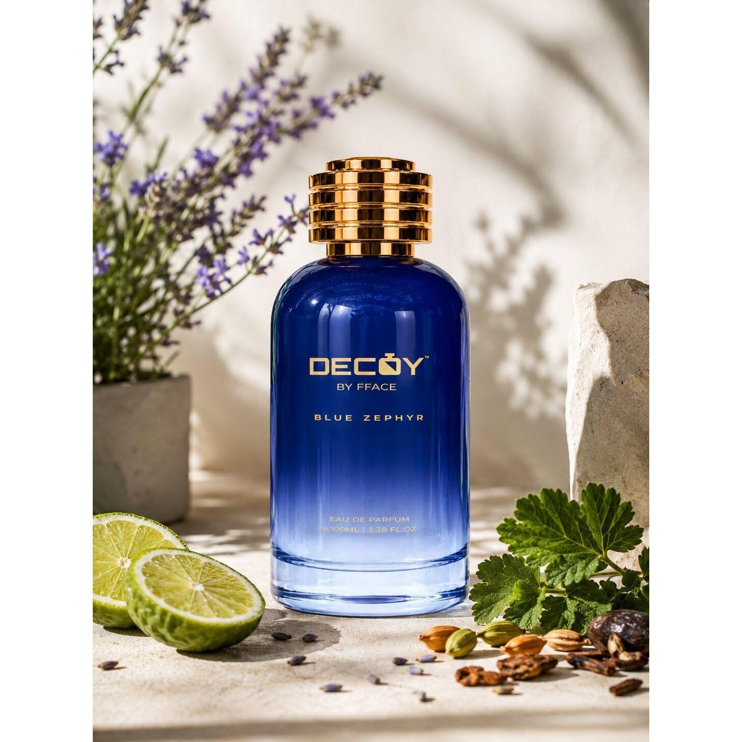 Роскошный парфюм Blue Zephyr True EDP для мужчин | Свежий акватический цитрусовый туалетная вода | 100 мл | Премиальный прохладный летний аромат | 100 ML
