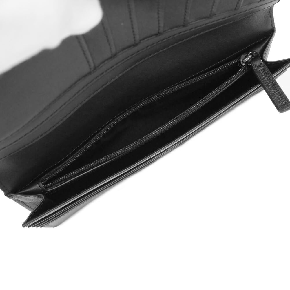 long wallet coin Y4R624 YQ82X Black [Emporio Armani] Men's bi-fold (with purse) [item]