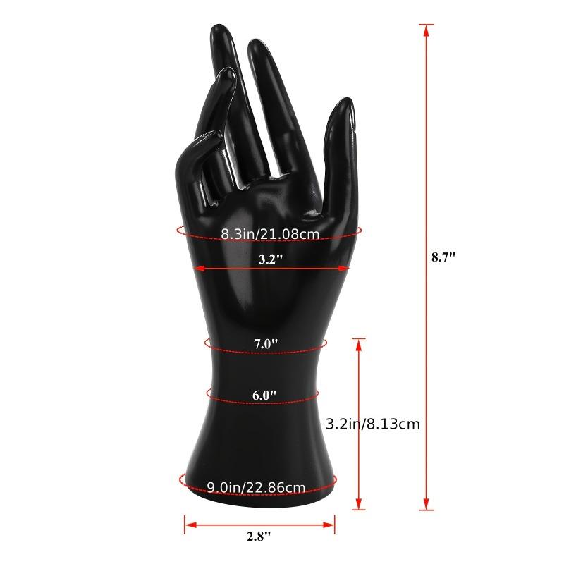 3pcs Realistic Hand Model Prop Display Stand with Ring & Bracelet Slots for Jewelry Storage & Retail Photography Costume Parties