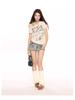 Sweet & Spicy Y2K One-Shoulder Cold-Shoulder Women's Summer Print Slimming T-Shirt