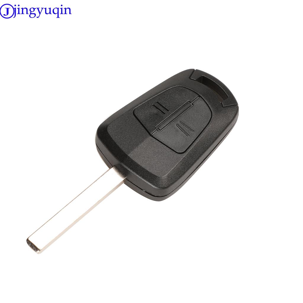 jingyuqin 2b Remote Car Key Case Shell Fob for Vauxhall Opel Corsa Agila Meriva Uncut Blade 2 Button Blank Key Fob Cover