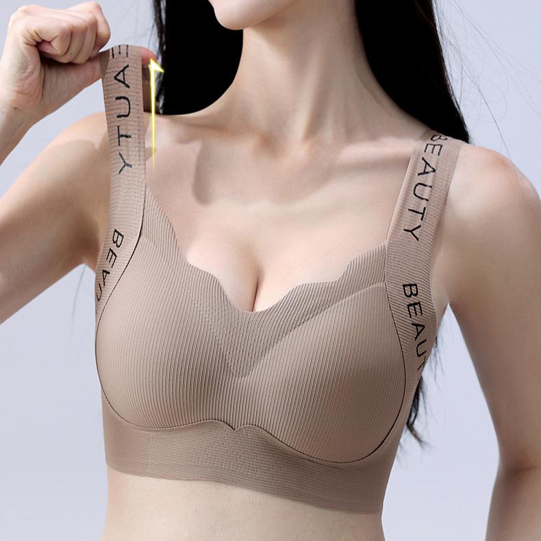 Sportovní tílko s integrovanou podprsenkou Dámská Pohodlná Bezešvá Velikost Plus Podprsenka Bez Kostice Push Up Podprsenka