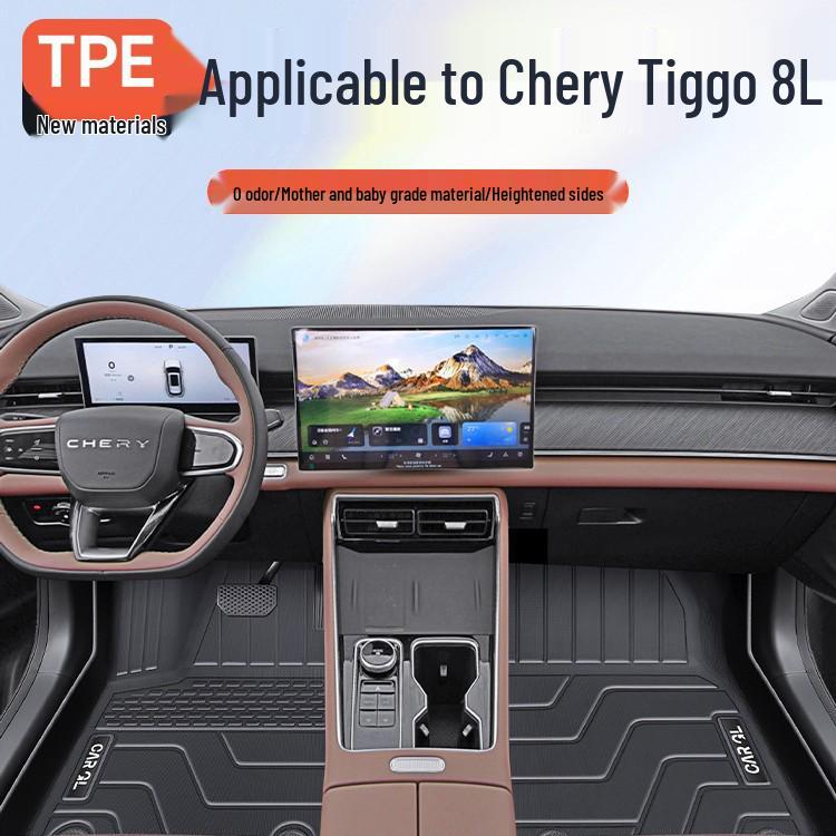 

Chery Tiggo 8L TPE Floor Mats - Full Coverage for 5/7 Seaters 2024 Chery Tiggo 8L Five-seater