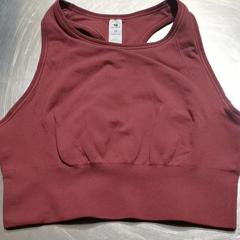 

Autumn and Winter Quick-Drying Anti-Sagging High-Neck Bra Sports Underwear Brick red M