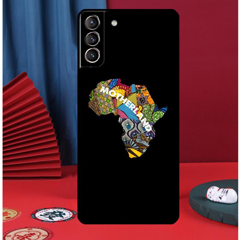 

Map of Africa African Fabrics Phone Case For Samsung Galaxy S25 S24 Ultra S9 S10 S20 S21 S22 S23 Plus S24 FE Back Cover Galaxy S21Ultra