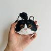 Cat Theme Brand Latest Cowhide Bag Hanging Accessories Sheepskin High Quality Key Chain Backpack Charms Diy Bag Decor Great Gift