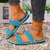 Flat Sequined Round Toe Women's Slippers Summer Casual Beach Slippers Women