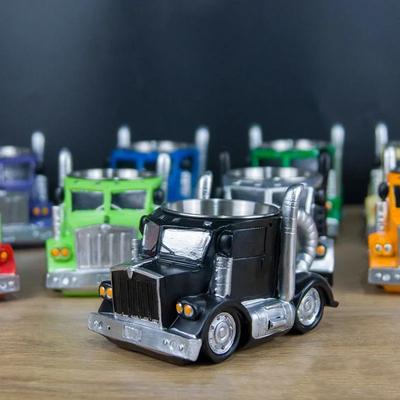 Truck Coffee Mug Creative Semi-Trailer-Shaped Beer Cups Traveling Coffee Cups Ice Milk Cups for Tea Juice Milk Latte Hot