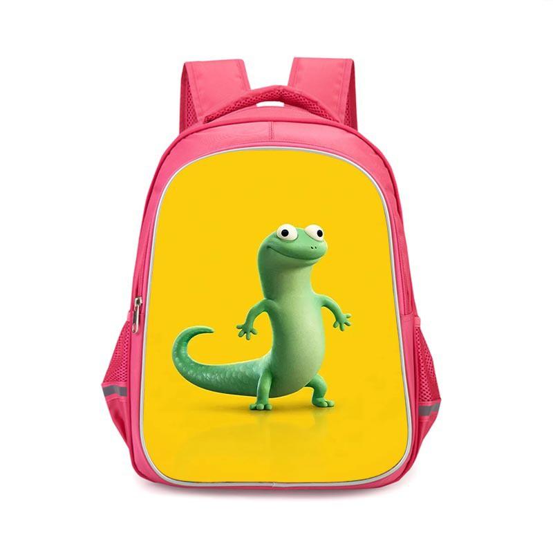 Girls School Backpack Grades 3-4 Large Capacity Pink Cartoon Oxford Fabric Bag With Ergonomic Back Support Reflective