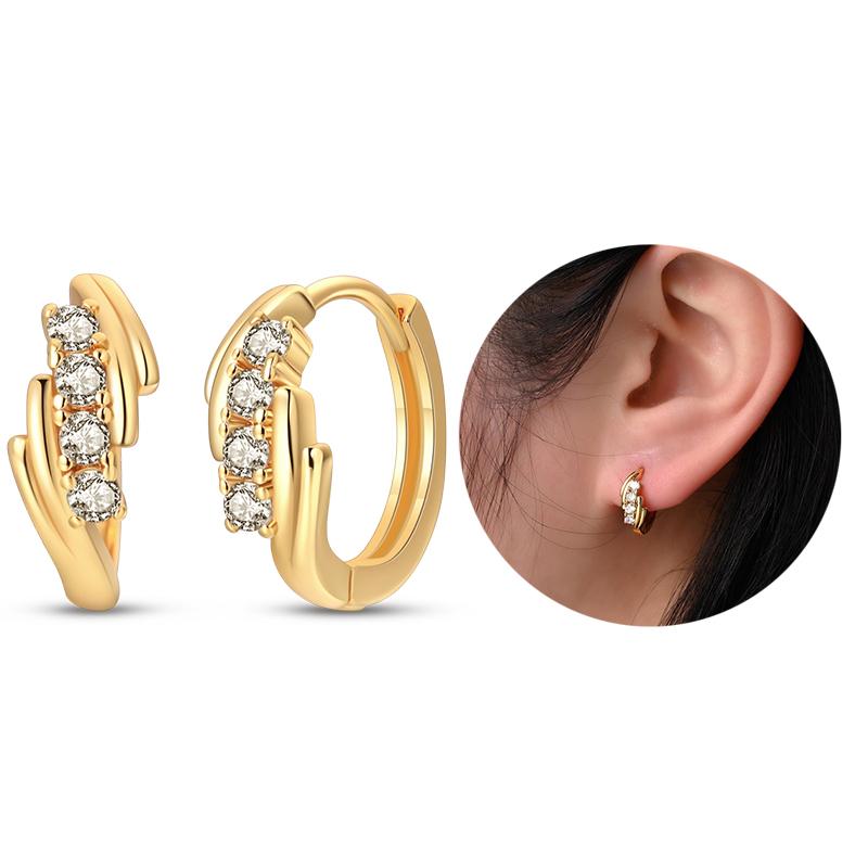 Silver 925 Heart CZ Cubic Zircon Round Daisy Flower Trio Stud Earrings for Women Silver S925 Original Fashion Jewelry