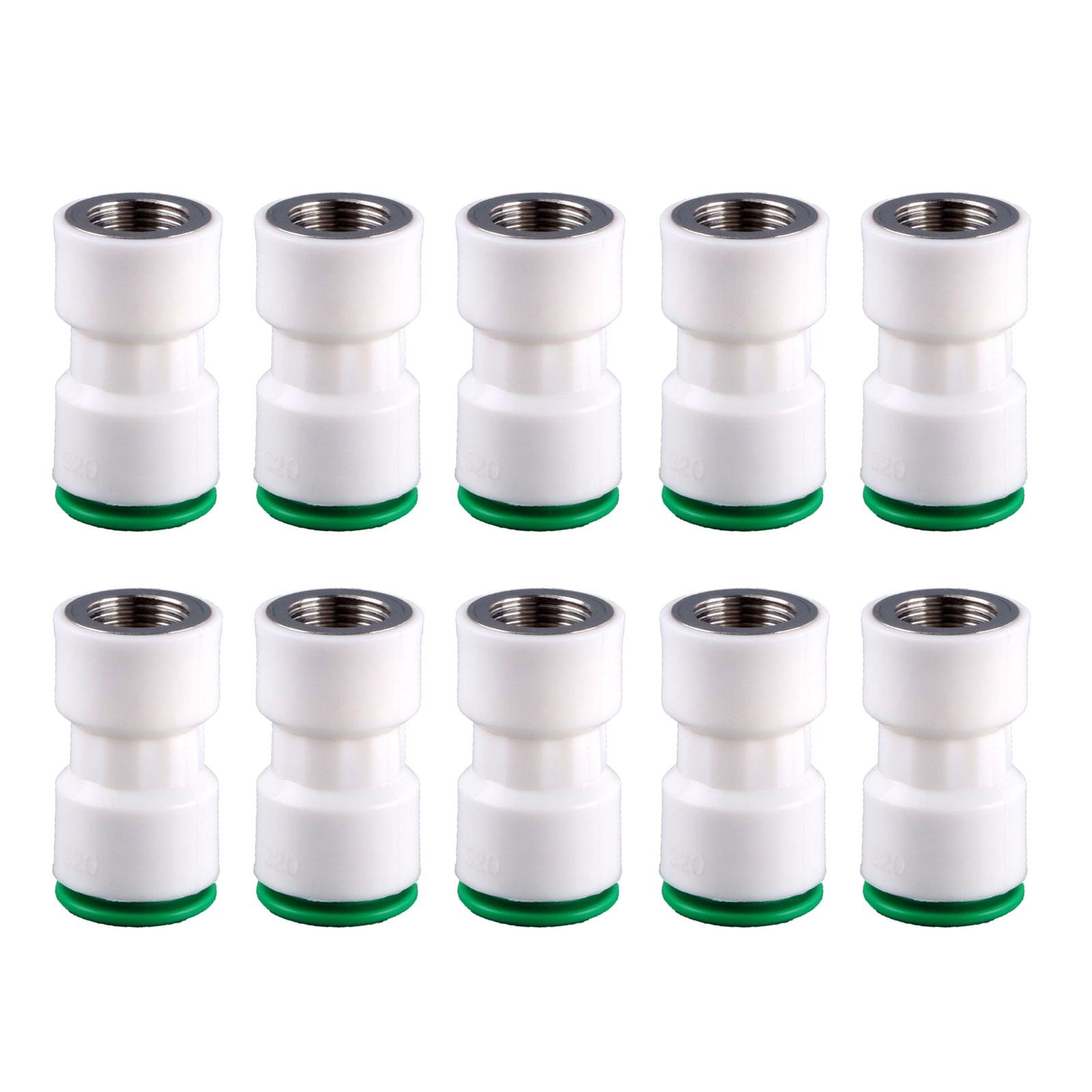 

10Pcs Water Pipe Quick Connection 20mm Direct Plug Quick Connector Pipe Fittings Joint Direct Insertion Pipe Fittings