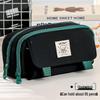 Retro-Style Large Capacity Dog Pencil Case for High School Girls