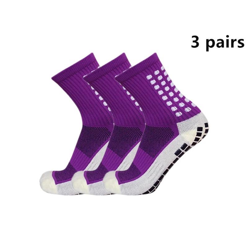 3 Pairs New Football Socks Non-slip Silicone Sole Professional Outdoor Sport Accessories Men Women Yoga  Soccer