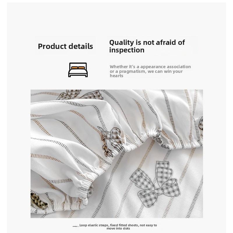 Fitted Sheet Pure Cotton Non-fading Non-balling Single-piece Bed Sheet Non-slip Multi-specification Bedding Bedspread Protector