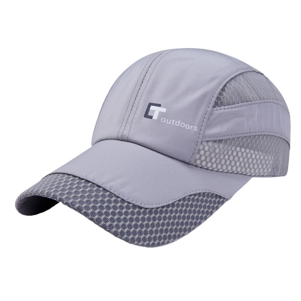 

Fashion Quick-Dry Baseball Cap Adjustable Breathable Mesh Sunscreen Cap Sports Hats Women Men серый