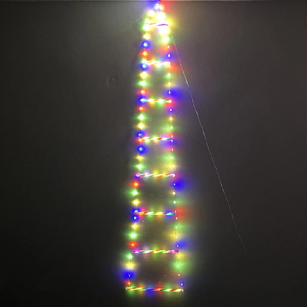 Santa Claus LED Christmas Ladder Light Indoor & Outdoor Christmas Decor Christmas Tree Light with Remote Ladder Light Garden