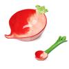 Ceramic Creative Fruit Shape  Bowl Cartoon Vegetable Tableware  Cute Bowl Serving Bowl Strawberry  with Spoon Japanese