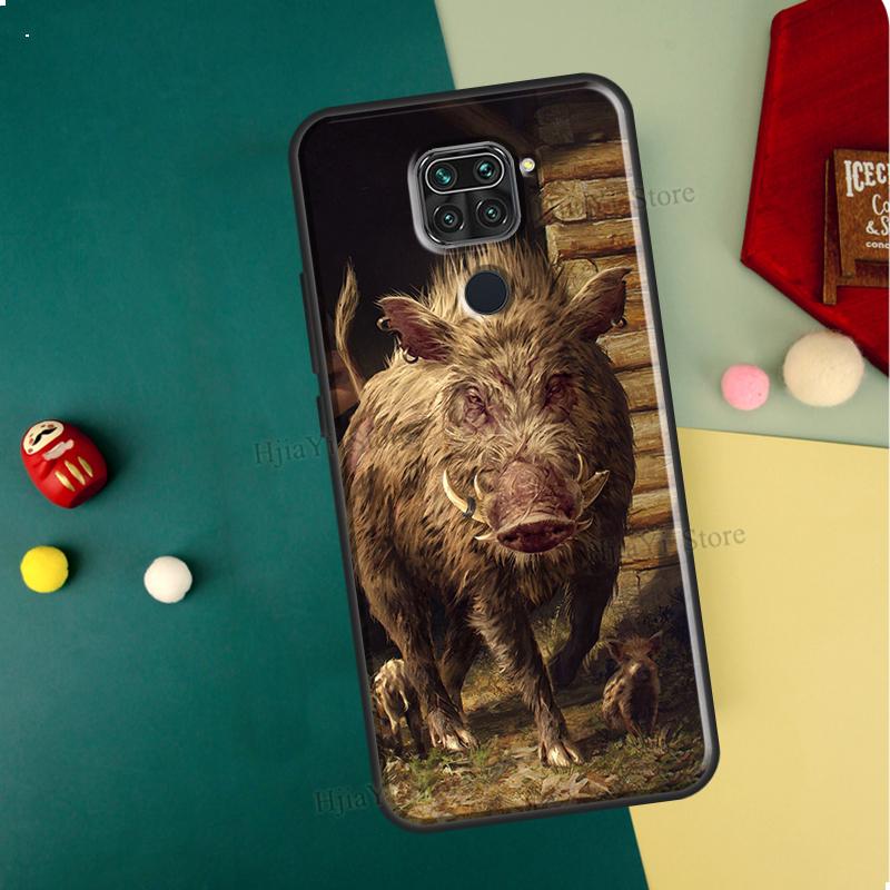 Wild Boar Case For Xiaomi Redmi 10 9 9A 9C 9T Cover For Redmi Note 11 10 7 8 9 Pro 9S 11S 10S Coque