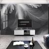 Mural Wallpaper Modern Simple Beautiful Black And White Gray Feather Mural Abstract Art Background Wall Decor
