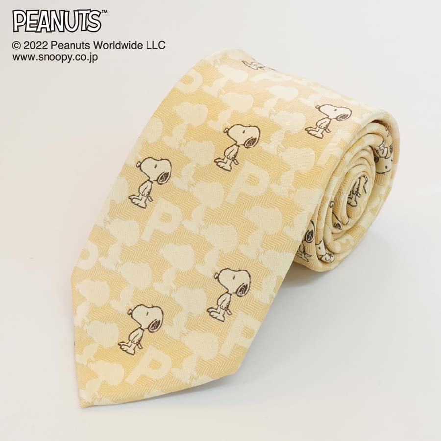 Peanuts Snoopy Tie PND48164 Yellow SNOOPY Business Brand Tie Gift
