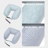 Neck Pillow Neck Support Breathable Stuffable U-Shaped Pillow With Hidden Zipper Adjustable Drawstring Neck Pillow For Travel