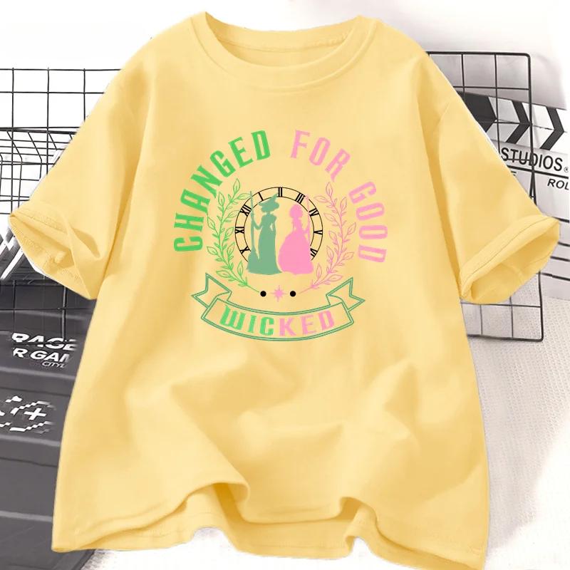 

Wicked Changed for Good T-shirts Women Defy Gravity Wicked The Musical T Shirt Wizard Graphic Tees Casual Woman Clothes 4XL