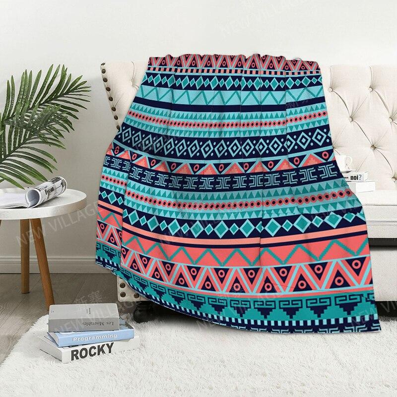 Bohemian-Stil digital bedruckte Polyester Schlafzimmer Samt Flanell Decke Vlies weiche Sofadecken für Betten