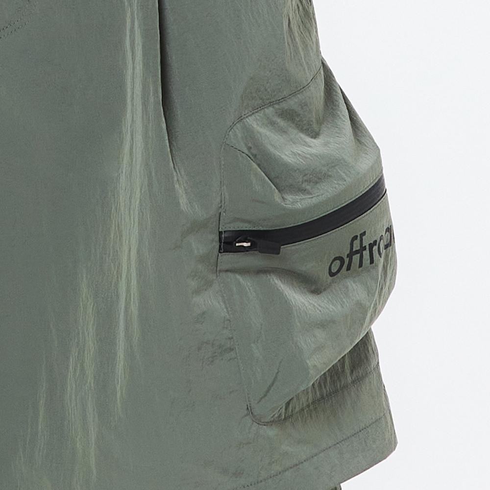 OFFROAD Unisex Stand Collar Vest Set-Up Pants (Ash Olive)_5Ld1713