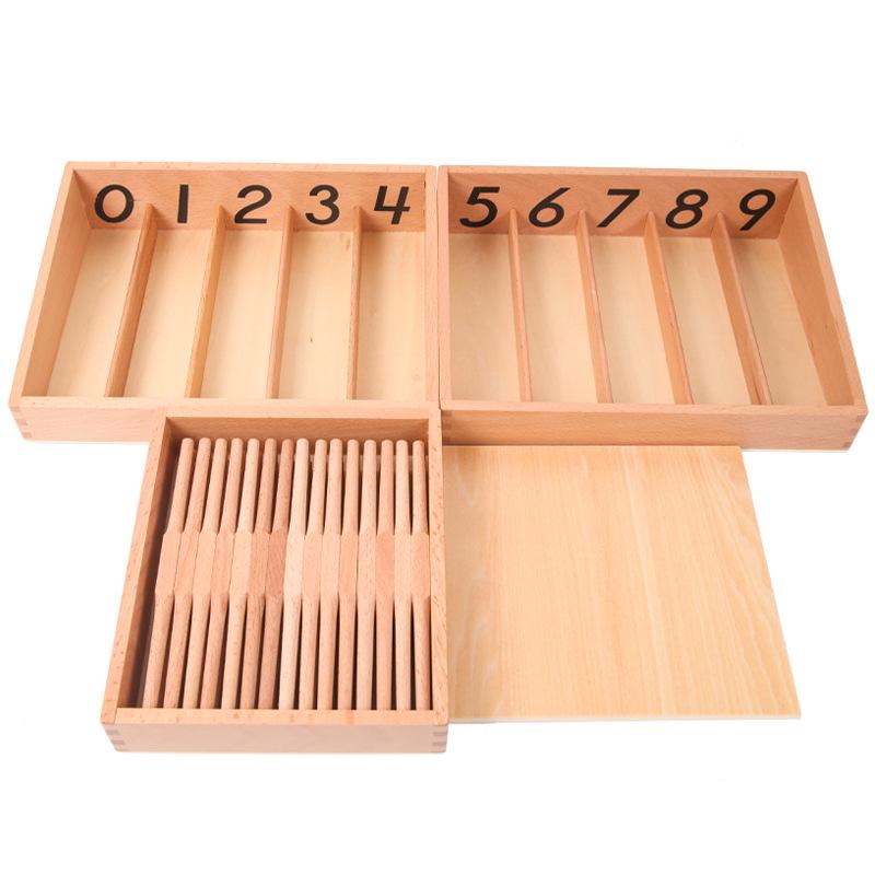 Montessori Kindergarten Spindle Box Educational Math Toy
