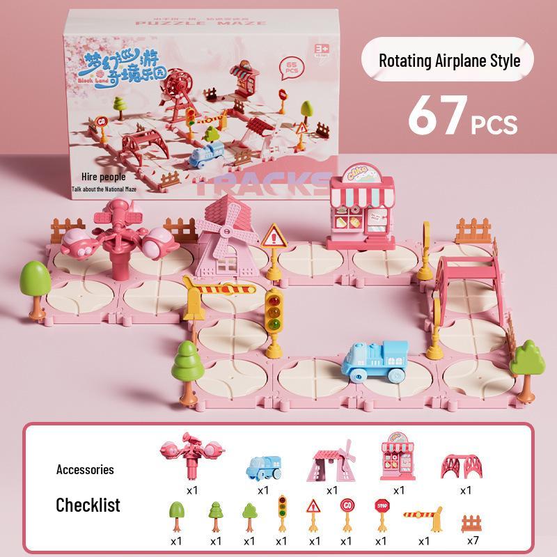 Детский парк развлечений Трек Сборка Пазл Машинка Игрушка