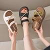 Stylish Summer Women's Sandals With Thick Sole And Elegant Design In Beige Green And Black