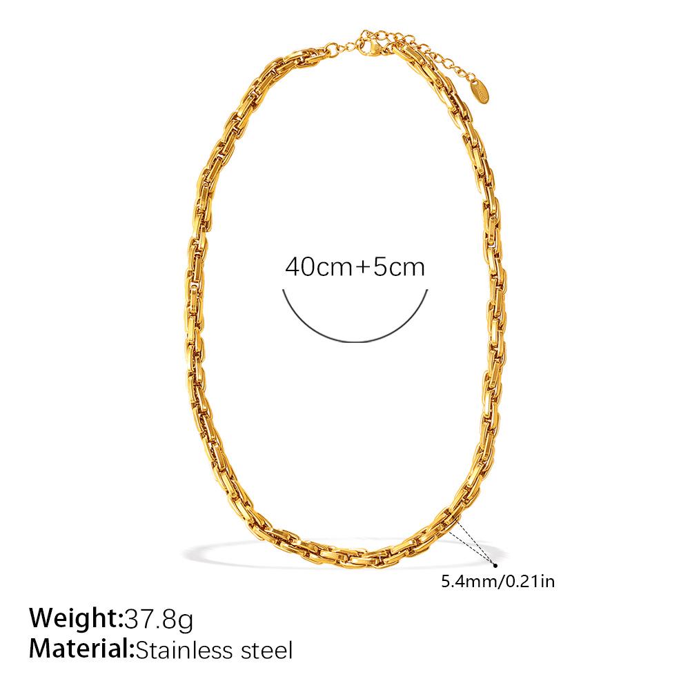Gold & Silver Two-Tone Metal Chain Jewelry for Retro Style, Daily Wear & Dating