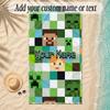Beach TowelMinecraft Custom Name Text Personalized Soft Towel for Beach Pool Indoor Home Decor Gift