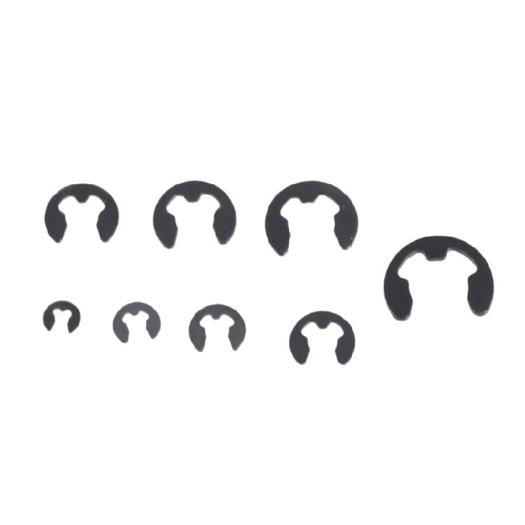 225pcs Collection of Manganeses Steel E Types Circlips for Professional Mechanics and Projects With Storage Box