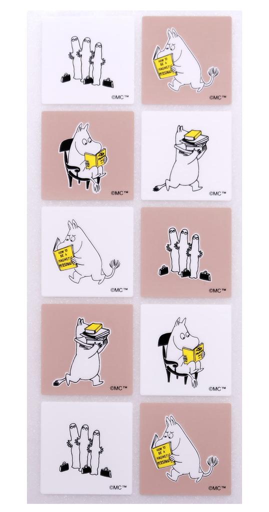 Indigo Moomin Gift Wrapping Book MS163 Stickers, White,