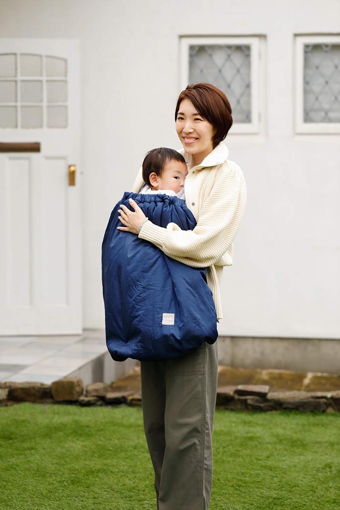 BABYHOPPER BabyHopper Baby Vehicle For 0 Months and Up Easy-to-Wear Carrier, Stroller, Bicycle, Water-Repellent, Cape, Navy, CKBH06009,