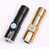 New! Led Mini Flashlight 3 Modes Portable Telescopic Zoomable Usb Rechargeable Aluminum Alloy Torch With