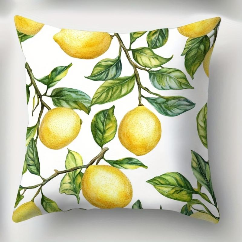 Lemon Pillow Covers Fresh Fruit Designs Holiday Sofa Home Room Office Living Decor Single Sided Printing Summer Kitchen Cushion