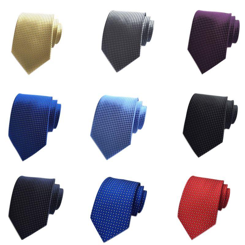 

Men Silk Plaid Wedding Cravate Pour Jacquard Woven Necktie