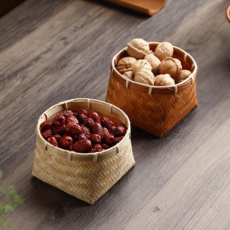 Handmade Bamboo Woven Storage Basket Set