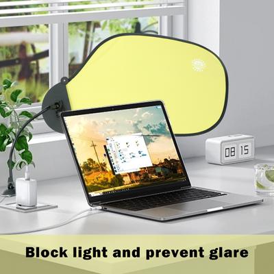 Parasolar pentru laptop pentru lucru în aer liber Vizieră anti-orbire pentru laptop cu ventuză Reglabil Flexibil Parasolar pentru birou Pliabil Mașină