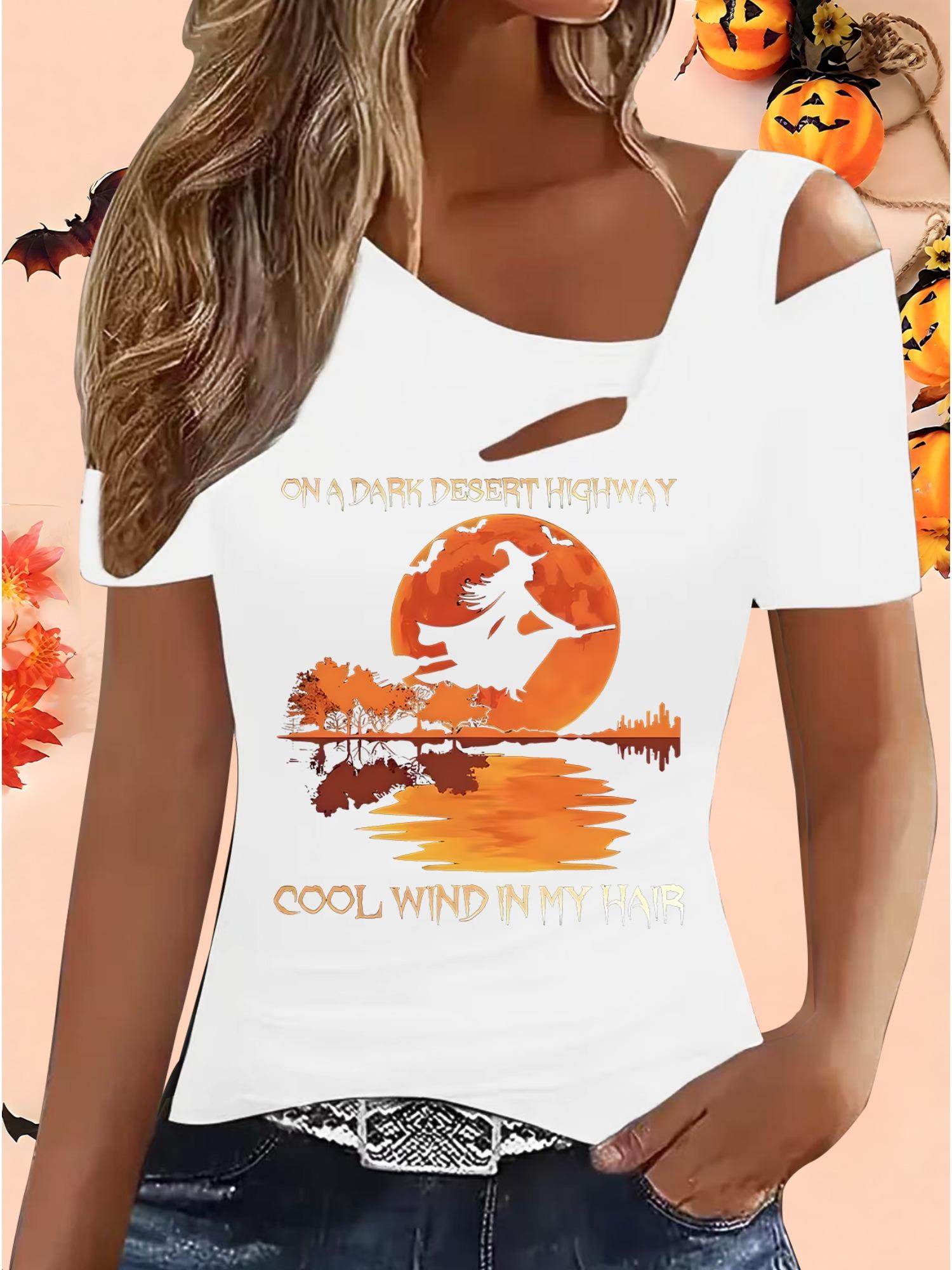 

Женские Свободные Топы Блузки Рубашки Подарок на Хэллоуин и Рождество S белый