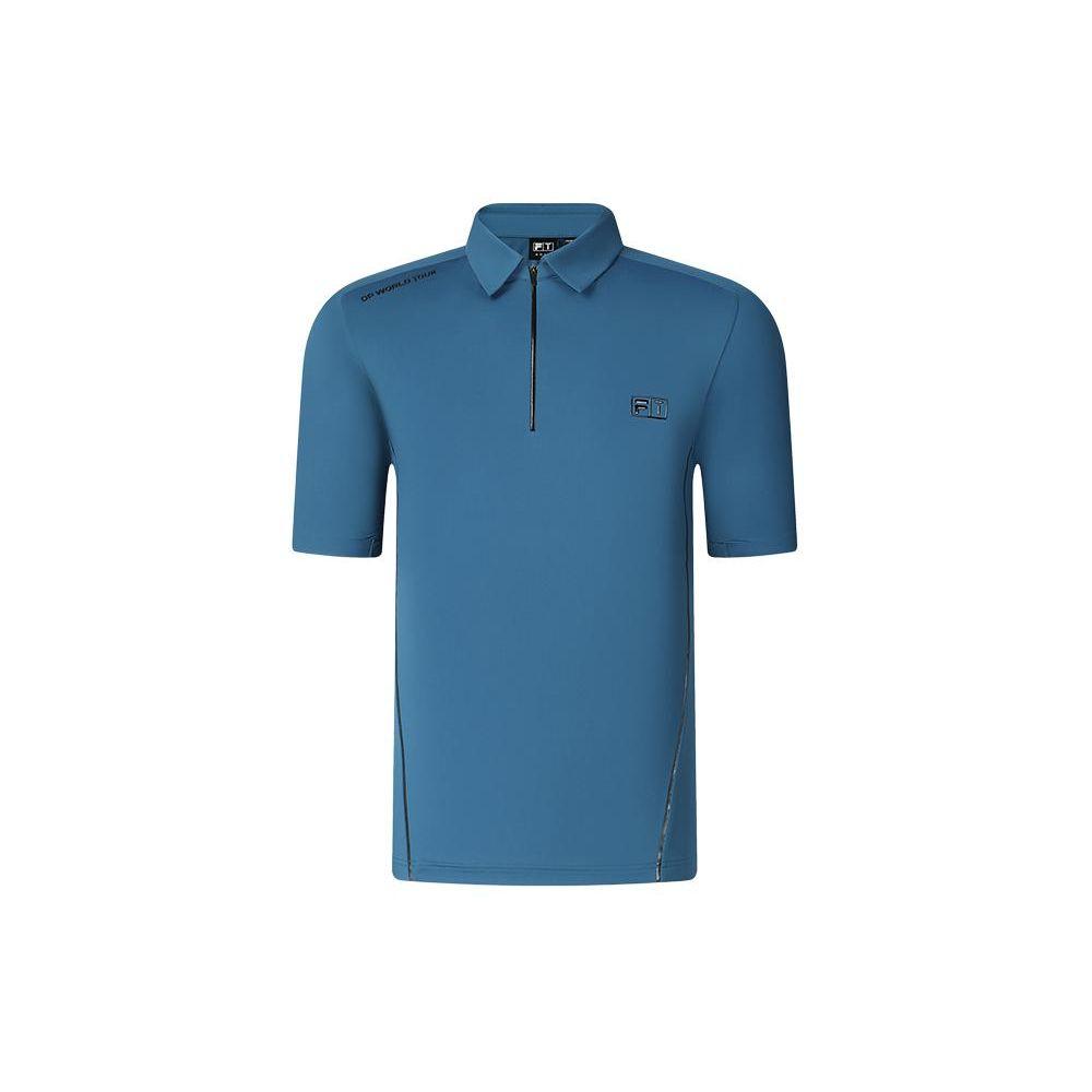 

FILA Golf Series Letter Print Knitted Golf Elite Short Sleeve Polo Shirt Men Polo Shirts Loco-Blue A11M415104F-DG S