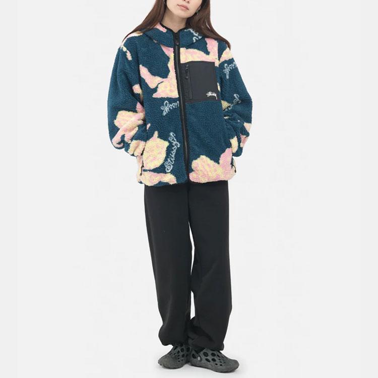 Stussy Floral Sherpa Hooded Jacket 118482